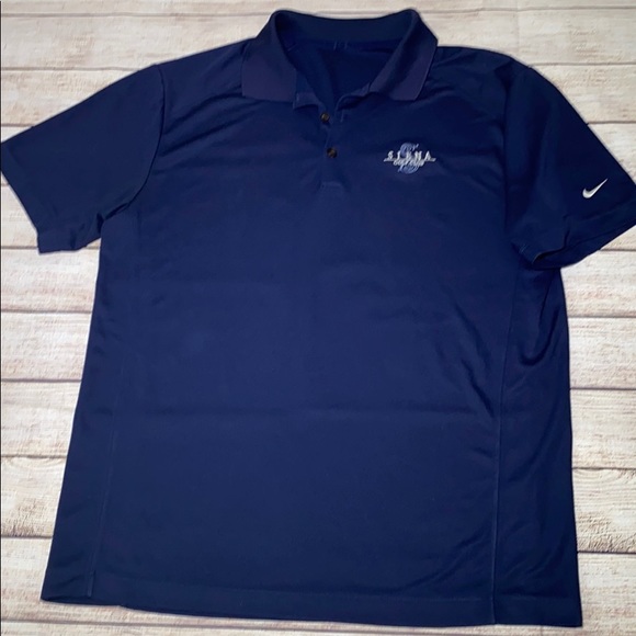 Nike Golf Navy Polo Size Mens Large - Picture 2 of 7